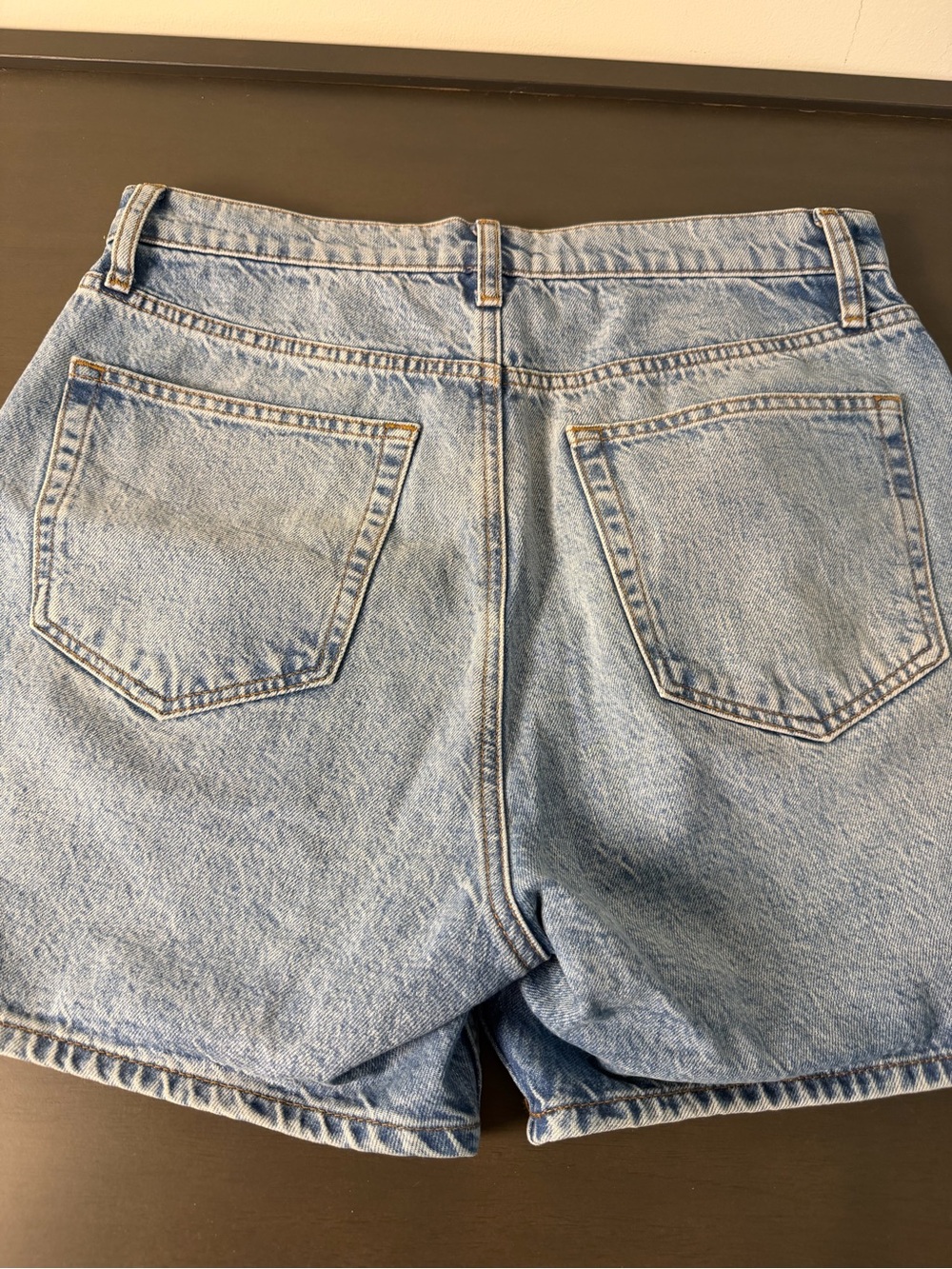 Frame Denim Light Blue High-Rise Jeans Shorts - Picture 11 of 12